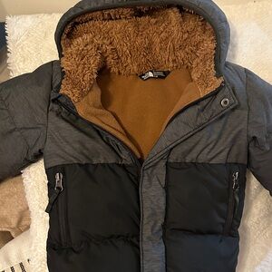 The North Face Kids Gray and Black Puffer Jacket